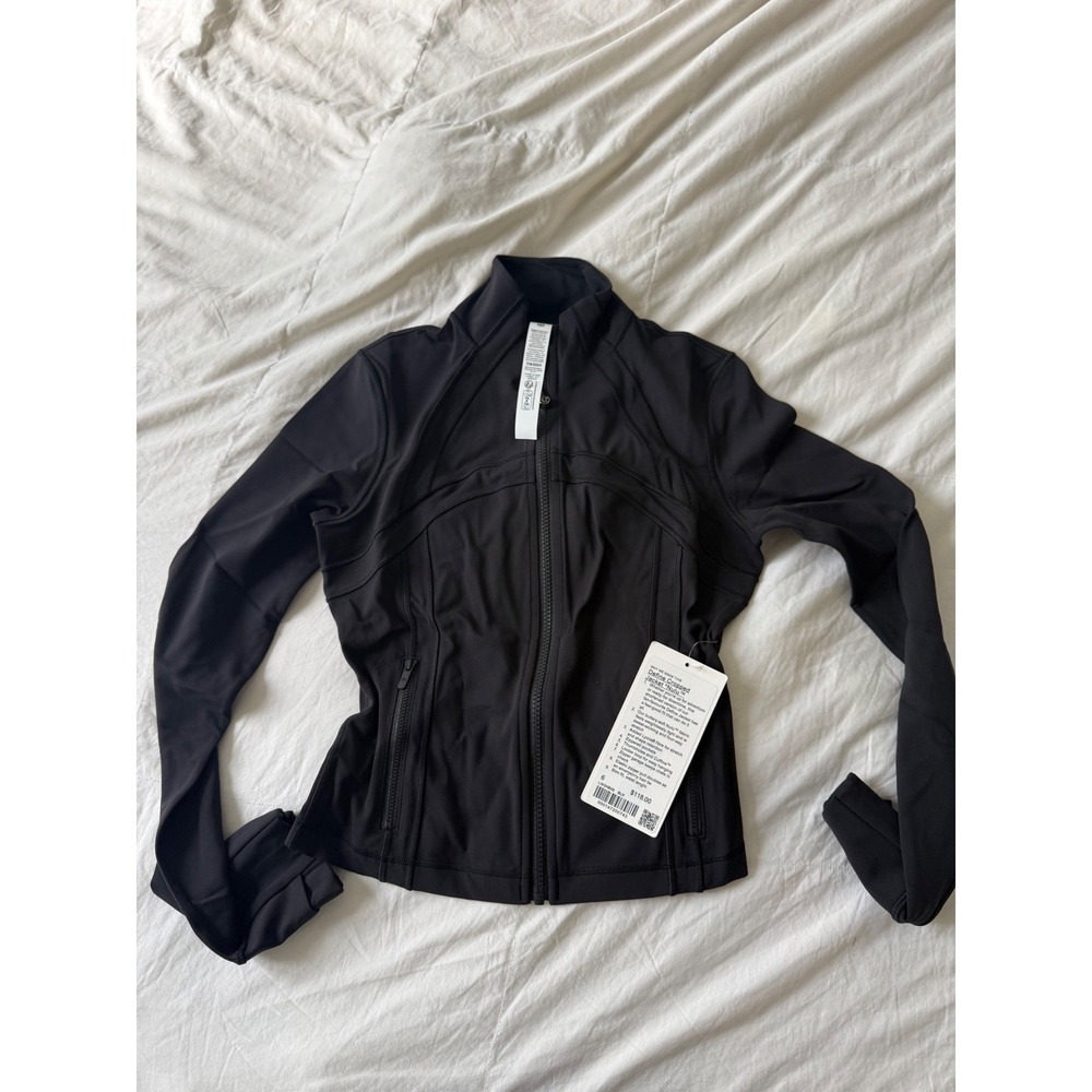 Lululemon Define Cropped Jacket Nulu Black LW3HB5S Size 6 NWT